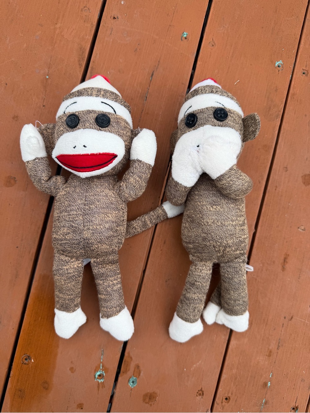 Two Ty Beanie Baby Socks the Sock Monkey